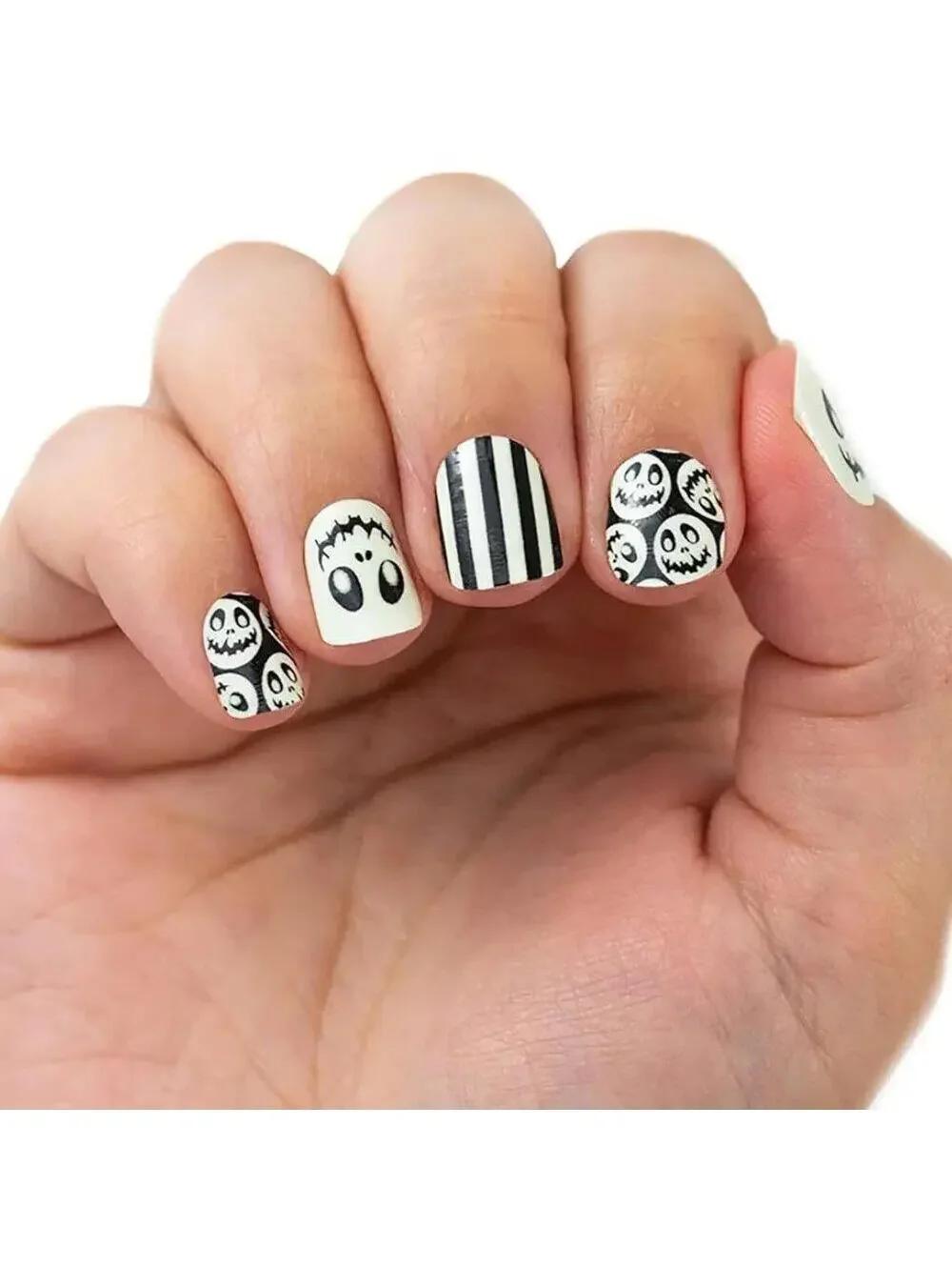 Color Street BOO CREW Real Nail Polish Strips GLOW IN THE DARK Halloween RETIRED
